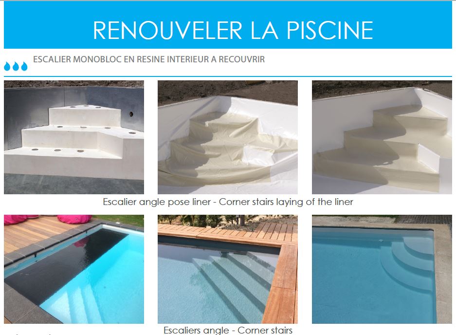 piscine bois escalier sous liner